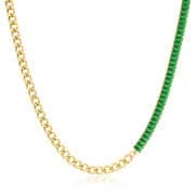 KissYan 14K White Gold Plated Cubic Zirconia Tennis Necklace
