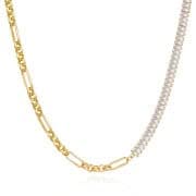 KissYan 14K White Gold Plated Cubic Zirconia Tennis Necklace