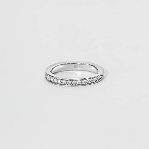 Michooyel Sterling Silver Eternity Cross Ring for Women AA+ CZ
