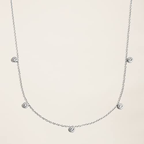Caratmerry Lab Grown Diamond 14k Solid Gold Solitaire Necklace