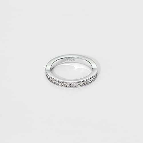 Michooyel Sterling Silver Eternity Cross Ring for Women AA+ CZ