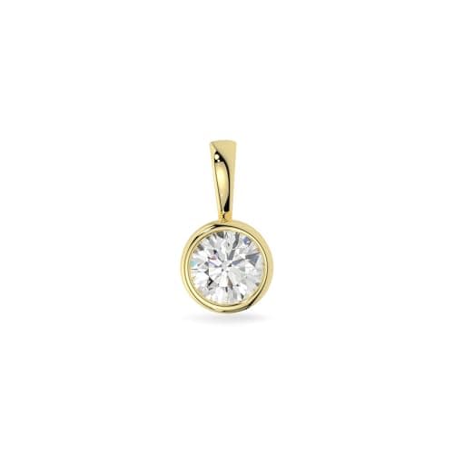 Adora 14K Gold Lab Grown Moissanite Solitaire Pendant | USA Made