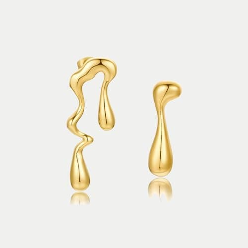 INNERDIVA Gold Hypoallergenic Abstract Geometric Boho Earrings