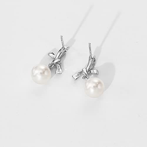 Michooyel Hypoallergenic Sterling Silver Freshwater Pearl & Cubic Zirconia Drop Earrings