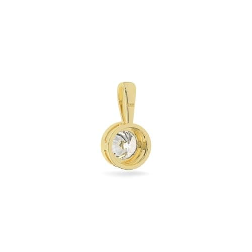 Adora 14K Gold Lab Grown Moissanite Solitaire Pendant | USA Made