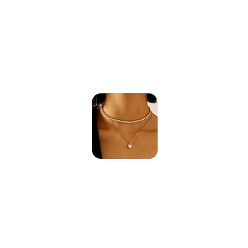 Episkeyk Women's 4mm 3A Cubic Zirconia Tennis Necklace, 14K Gold Plated Trends