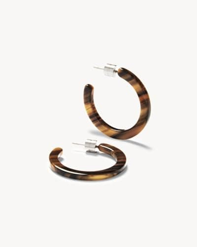 MACHETE Circle Hoop Earrings in Acetate Resin for Women