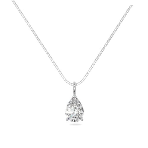 Adora Fine Jewelry 14K Gold Lab Grown Moissanite Solitaire Pendant | USA Made