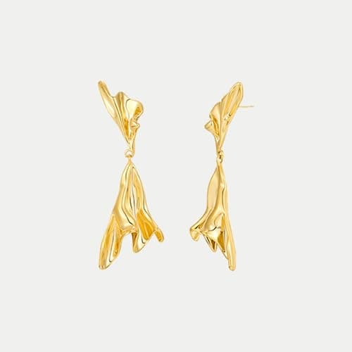 INNERDIVA Gold Hypoallergenic Abstract Geometric Boho Earrings
