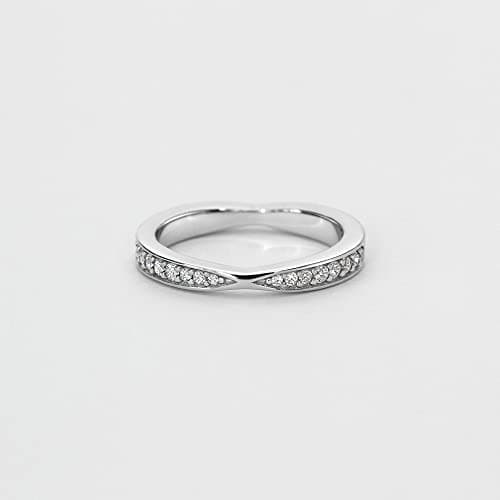 Michooyel Sterling Silver Eternity Cross Ring for Women AA+ CZ