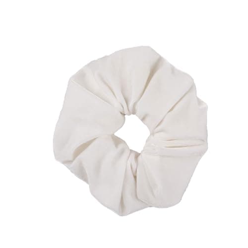 Jumbo Velvet Scrunchies for Women - Thick & Thin Hair, No Damage, Holds Tide (1 Pack, Yellow)
