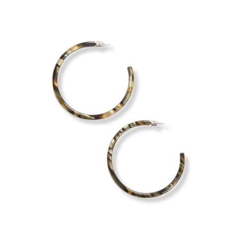 MACHETE Circle Hoop Earrings in Acetate Resin for Women