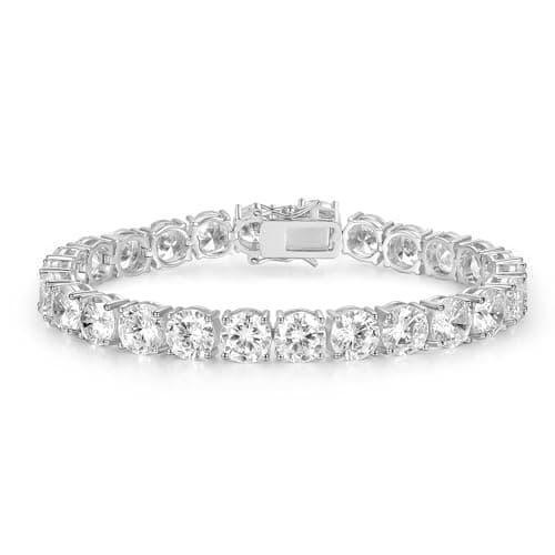 Gemsme 7.0mm 18K Gold Plated Cubic Zirconia Tennis Bracelet