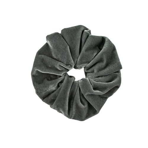 Jumbo Velvet Scrunchies for Women - Thick & Thin Hair, No Damage, Holds Tide (1 Pack, Yellow)