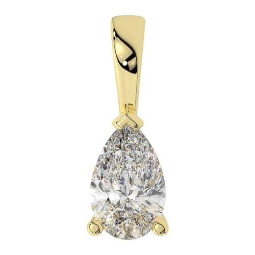 Adora Fine Jewelry 14K Gold Lab Grown Moissanite Solitaire Pendant | USA Made
