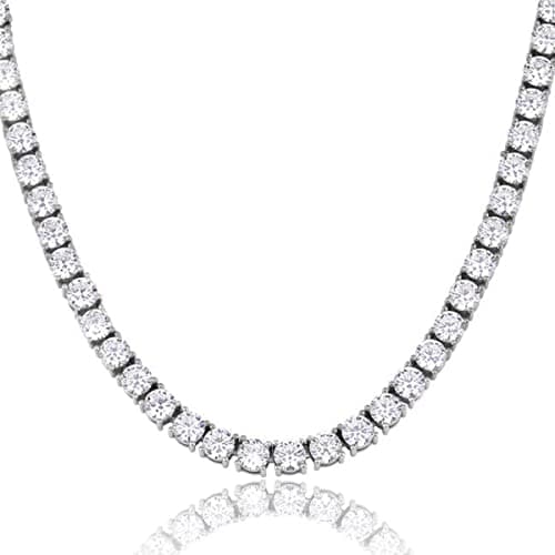Jacruces Tennis Chain Women's Fake Diamond Bling Necklace Rhinestone Choker