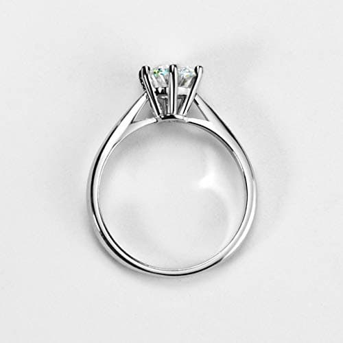 Michooyel 1ct Moissanite 6 Claws Band Ring Bridal Set for Women