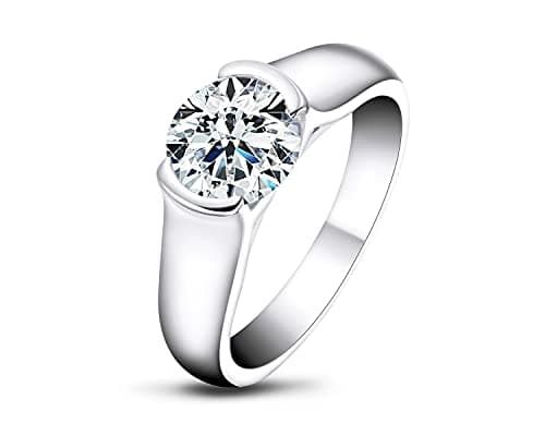 AINUOSHI 2.0 Carat Moissanite Diamond Ring for Wedding, Engagement and Anniversary