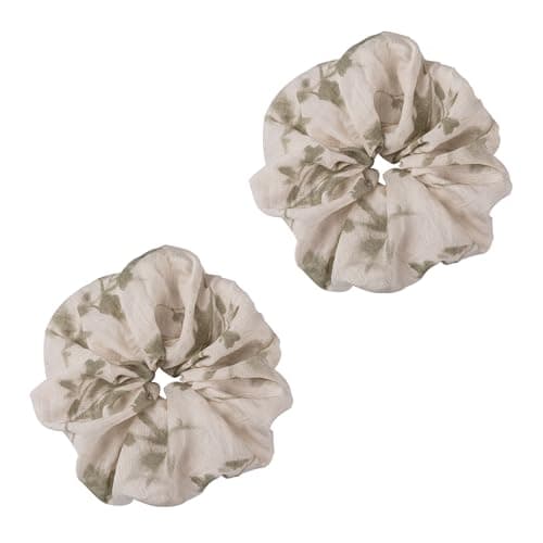 Chinoiserie Ink Style Oversized Hair Scrunchies Set
