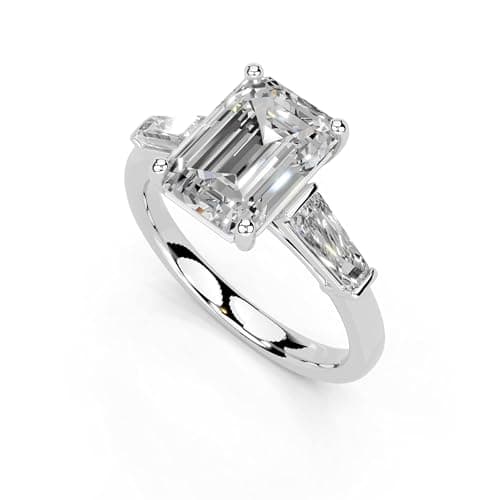 1-5 Carat Lab Grown Diamond Emerald Cut Ring, IGI Certified, Promise Ring for Women