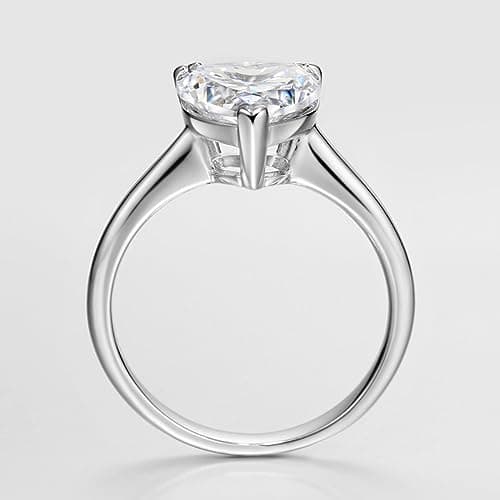 Michooyel S925 4ct Heart Cut Cubic Zirconia Engagement Rings for Women