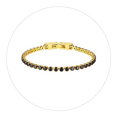 ChainsHouse Classic 3mm Cubic Zirconia Tennis Necklace - Stainless Steel & 18K Gold Plated for Men & Women