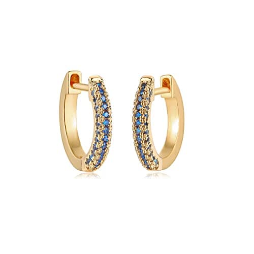 MYEARS Gold Hoop Huggie Earrings 14K Gold Filled Hypoallergenic Jewelry