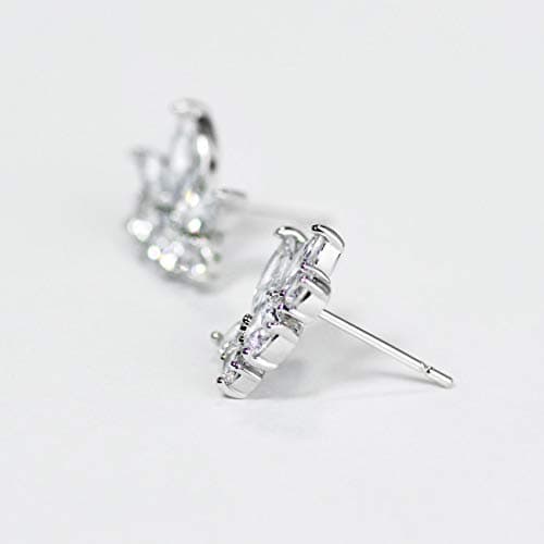 Michooyel Marquise Cubic Zirconia Stud Earrings for Bridal Bridesmaids