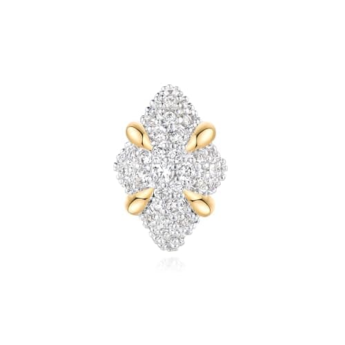 MYEARS Gold Plated Cubic Zirconia Stud Earrings