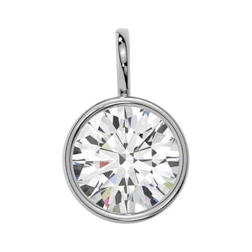 Adora 14K Gold Lab Grown Moissanite Solitaire Pendant | USA Made