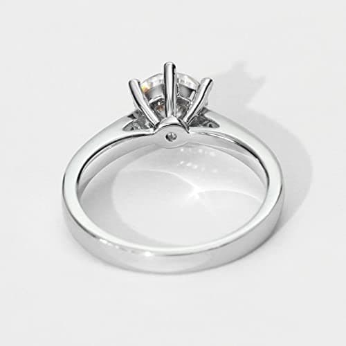 Michooyel S925 1ct Brilliant Round Cathedral Moissanite D Color,VVS Engagement Ring for Women