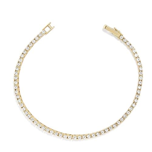 BaubleBar Women's Gold-Plated Tennis Bracelet with CZ Stones