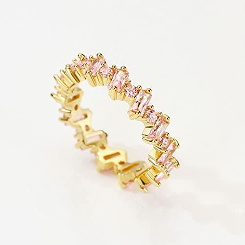 Gold Plated Eternity Band Ring for Women