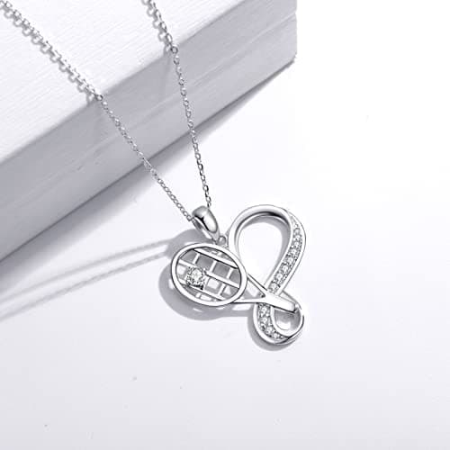 Sterling Silver Volleyball/Tennis Necklace for Women Sports Fans