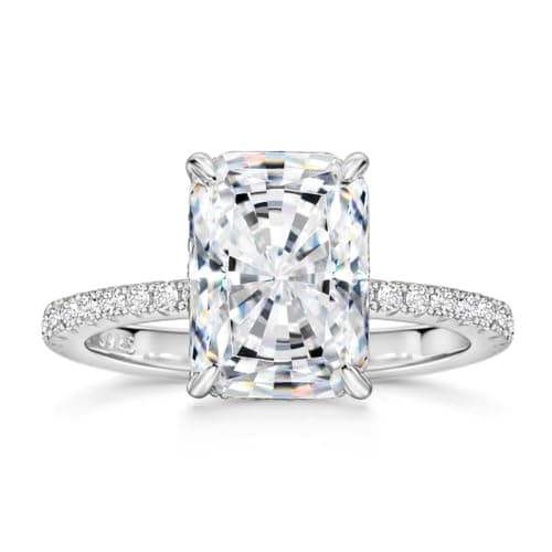 Michooyel 4.0ct Radiant Cut Women's Engagement Ring