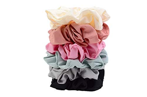 Oversized Satin Scrunchies for Girls & Women, 6 Colors