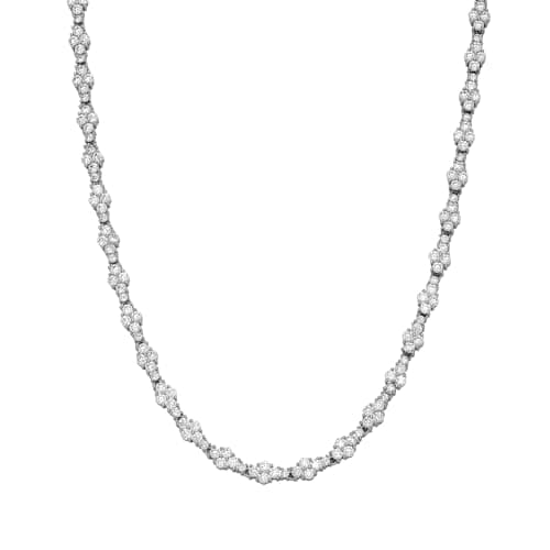 TOPGRILLZ 14K Gold Plated Dainty Tennis Chain Necklace 16-24 Inches