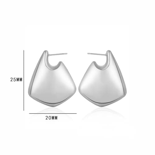 Hypoallergenic Gold Hoop Earrings for Women, Trendy 25/35mm Open Teardrop Dupes