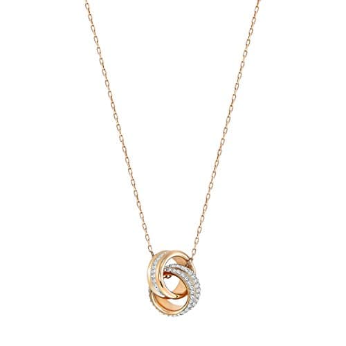 Swarovski Rhodium Rose Gold Crystal Elegance Necklace