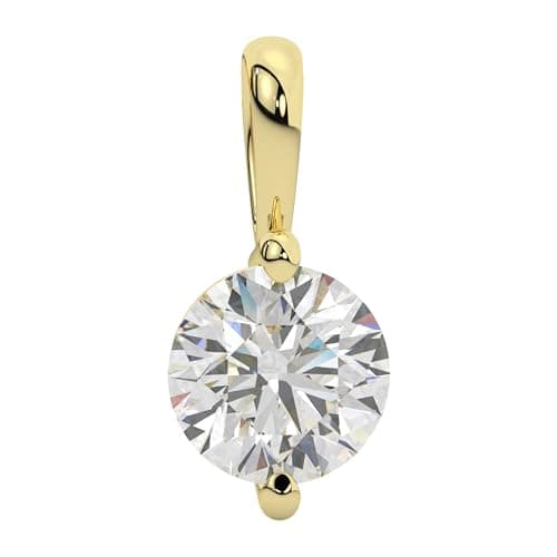Adora Fine Jewelry 14K Gold Lab Grown Moissanite Solitaire Pendant | USA Made