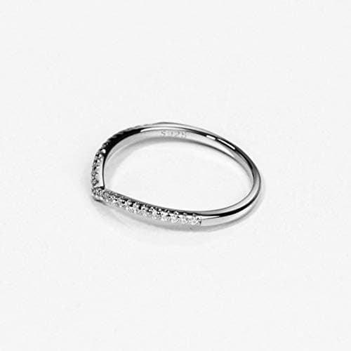 Michooyel Sterling Silver V Shape Chevron Rings for Women