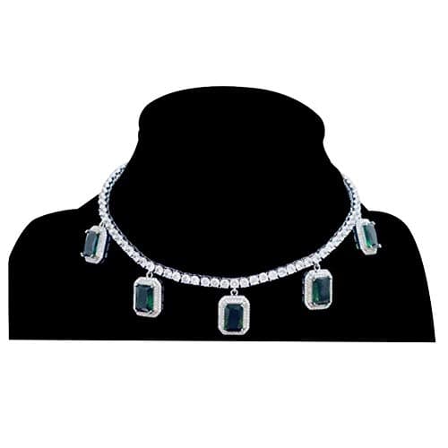 KMASAL Hip Hop Rhinestones Choker Pendant Necklace 18K Gold Plated for Men Women