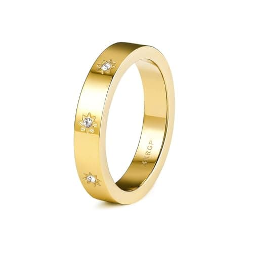 JINEAR 18K Gold Plated CZ Eternity Ring for Women