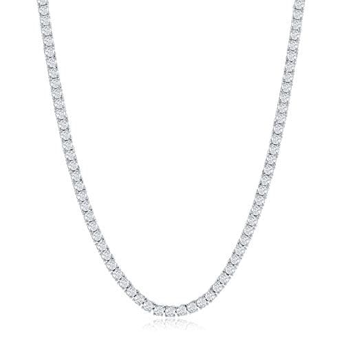 Modern Tennis Necklace for Men & Women - 3mm Cubic Zirconia