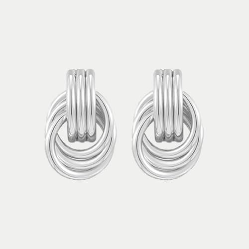 INNERDIVA Gold Circle Stud & Dangle Earrings for Women Jewelry Gift