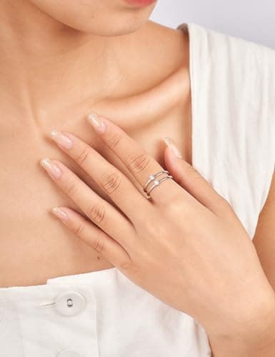 Refined Title: IMOLOVE Moissanite Solitaire Engagement Rings for Women