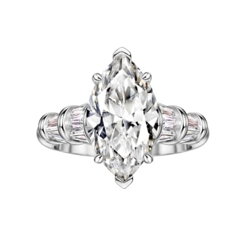 Michooyel S925 6ct Marquise Cut Cubic Zirconia Engagement Ring & Wedding Band for Women