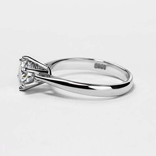 Michooyel 1ct Moissanite 6 Claws Band Ring Bridal Set for Women