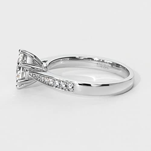 Michooyel S925 1ct Brilliant Round Cathedral Moissanite D Color,VVS Engagement Ring for Women