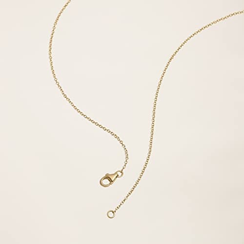 Caratmerry Lab Grown Diamond 14k Solid Gold Solitaire Necklace